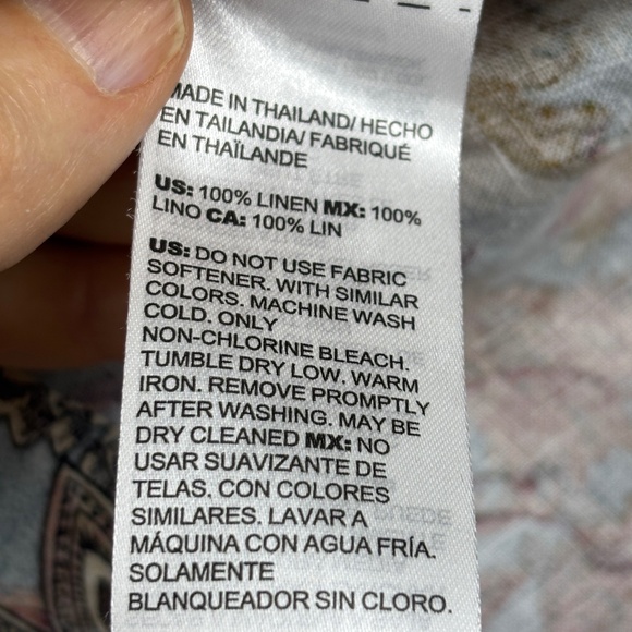 Chico's Womens Linen 3/4 Sleeve No Iron Button Shirt Sz L/ 12 Breathable Preppy - Picture 6 of 10